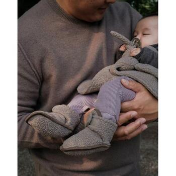 Lodger Teddy тапочки Buffalo SLT 535_3-6, 3-6M, 100% полиэстер, липучка, коричневый/песочный, осень/зима (SLT 535_3-6)
