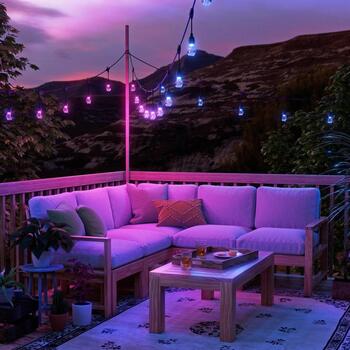 Nanoleaf Essentials Matter Smart Multicolour Outdoor String Lights Starter Kit NF084K02-20SLO, 15m, 1100 лм, 20 LED, IP65, 16M+ (NF084K02-20SLO)