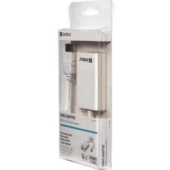 Sandberg HDMI в VGA+Audio конвертер 508-77, HDMI A тип мужской, VGA, 3,5 мм, RoHS (508-77)