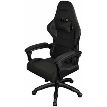 Genesis spēļu krēsls Shinai S4 NFF-2363, melns, ekrādāda, audums, neilons, regulējams augstums, regulējami roku balsti (NFF-2363)
