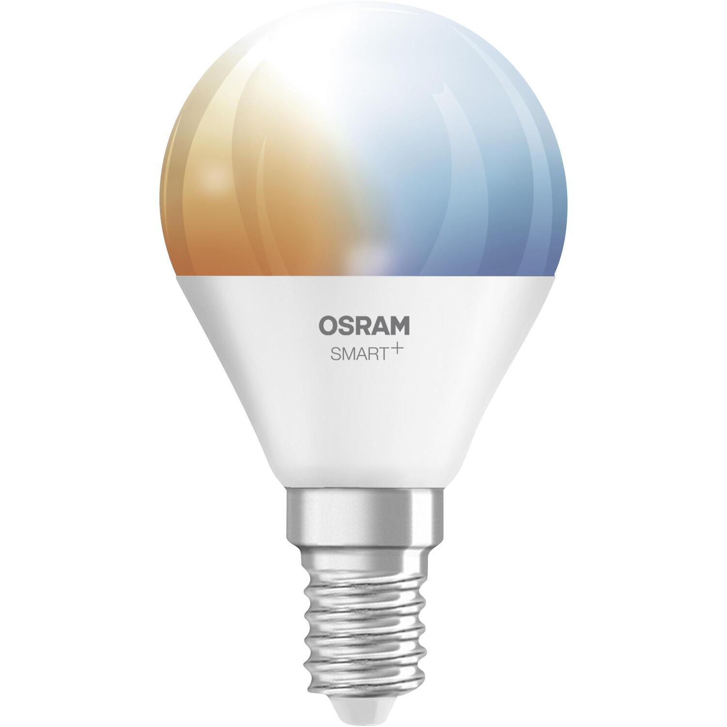 Osram светодиодная лампа SMART+ MATTER Tunable White Classic P40 4099854530081, E14, 4.9 Вт, 470 лм, 2700-6500 K, Wi-Fi, Matter (4099854530081)