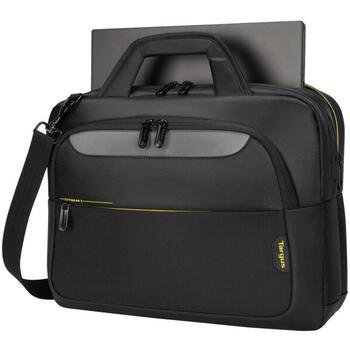 Targus Чехол для ноутбука CityGear TCG460GL, 15,6 дюймов, полиэстер, полиуретан, плечевой ремень, верхняя загрузка, черный (TCG460GL)