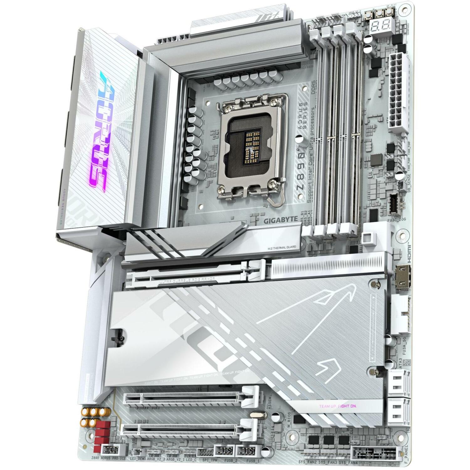 Gigabyte Datora plate Z890 AORUS PRO ICE, 16+1+2 fāzes VRM, līdz 9500MHz DDR5, 1xPCIe 5.0, 5GbE LAN, Wi-Fi 7 (Z890 AORUS PRO ICE)
