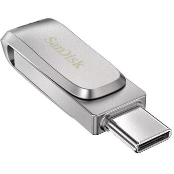 Sandisk Ultra Dual Drive Luxe USB zibatmiņas disks SDDDC4-032G-G46, 32GB, USB Type-A / USB Type-C, 3.2 Gen 1, 150MB/s, metāls (SDDDC4-032G-G46)