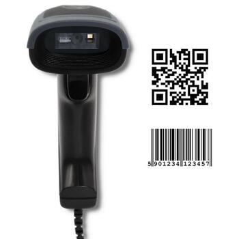 Qoltec 50863 Rokas svītrkodu skeneris, USB, 1D/2D, 5V, 1.8m, 0-50°C, melns (50863)