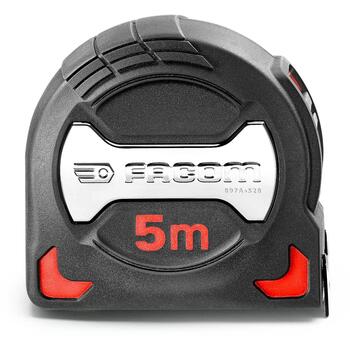 Facom 897A.528PB Mērlente, 5m x 28mm, 3 kniedes, PTFE pārklājums, automātiskā atspere, MID (897A.528PB)