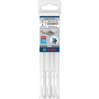 Bosch Бетонное сверло 2608833890, 5 мм, 16 см, карбид, винтовое, SDS Plus, 10 шт. (2608833890)