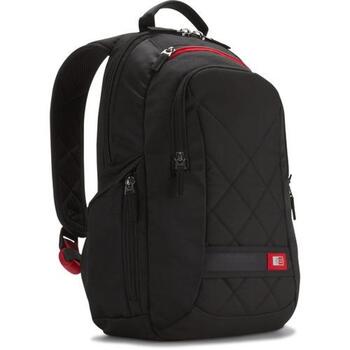 Case Logic Mugursoma DLBP114 BLACK, 12.69l, 35.8cm, poliesters, melna, pret skrāpējumiem, sānu kabata (DLBP114 BLACK)