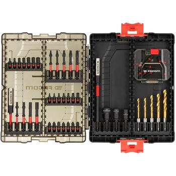 Facom Набор ударных бит EN.1J50PB, 50 шт., 25mm, 63mm, 4-7mm, 8-13mm, кейс (EN.1J50PB)