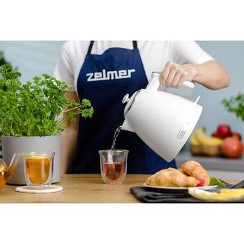 Zelmer ZCK7650 Электрический чайник 71505556P, 2200Вт, 1.7л, STRIX, плоский нагреватель, автоотключение (71505556P)