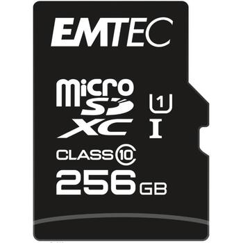 Emtec microSDXC 256GB UHS-I U1 EliteGold ECMSDM256GXC10GP, 256GB, 90MB/s, 20MB/s, UHS-I, SD адаптер в комплекте (ECMSDM256GXC10GP)