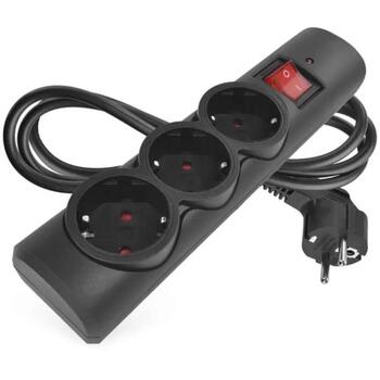 Emos Pārsprieguma aizsargs P54214, 1,5 m, 3 kontaktligzdas, 2300 W, 10 A, bērnu aizsardzība, slēdzis ar apgaismojumu (P54214)
