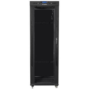 Lanberg Установка шкафа 19 37U FF01-6837-12BL, 600mm, 800kg, ЖК-дисплей, стеклянная дверь, IP20, 4 вентилятора (FF01-6837-12BL)