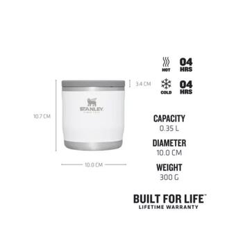 Stanley® Adventure To-Go 2810837039, 0,35л, белый, нержавеющая сталь, вакуумная изоляция, 4ч тепло/холод (2810837039)