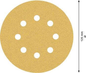 C470 smilšpapīrs 125 mm G80, 50 gab, Ekscentra slīpmašīnām, orbitālajām slīpmašīnām EXPERT C470 SLĪPDISKI, 2608900910, BOSCH (2608900910)