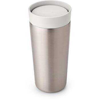 Brabantia Make & Take термокружка 228704, 0,36 л, светло-серая, нержавеющая сталь, 100% герметичная (228704)