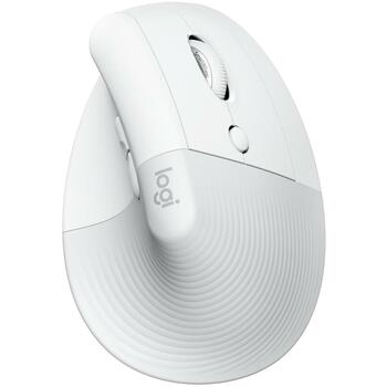 Logitech USB оптическая мышь вертикальная, 910-006477, 4000 DPI, 6 кнопок, RF беспроводная + Bluetooth, белая (910-006477)