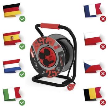 Emos Уличный удлинитель катушка P19222, 25 м, 4 розетки, 16 А, 230 В, IP44, H07RN-F 1,5 мм2, резина/неопрен (P19222)
