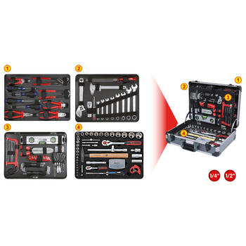 Universālais instrumentu komplekts 1/4
