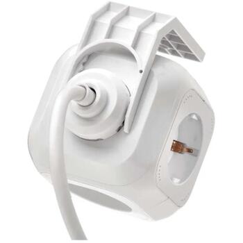 Emos Удлинитель P04219GU, 1,9м, 4x2P+PE, белый, PVC, 3680W, с USB, защита от детей (P04219GU)