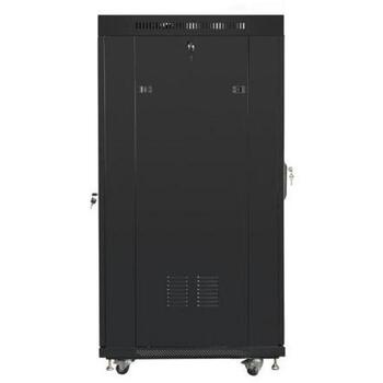 Lanberg стоячий шкаф 19 дюймов 27U FF01-8227-12BL, 800мм, 1200мм, 1438мм, 800кг, LCD дисплей, стеклянная дверь (FF01-8227-12BL)