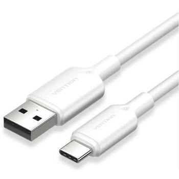 Vention кабель USB 2.0 A мужской на C мужской 1м, 3A, 480Mbps, белый (CTQWF)