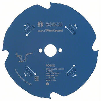 Disks FiberCement Ø160x20mm, 4 zobi 2608644121 BOSCH (2608644121)