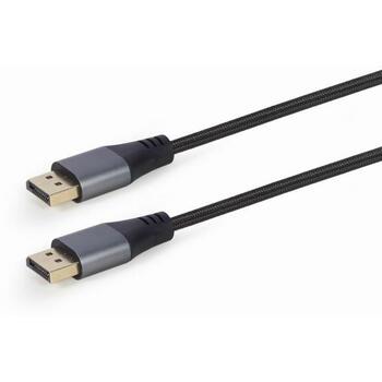 Gembird кабель DisplayPort CC-DP8K-6, 1.8 м, 7680 x 4320, 60 Гц, 7.5 мм, золотые разъемы, CE, RoHS (CC-DP8K-6)