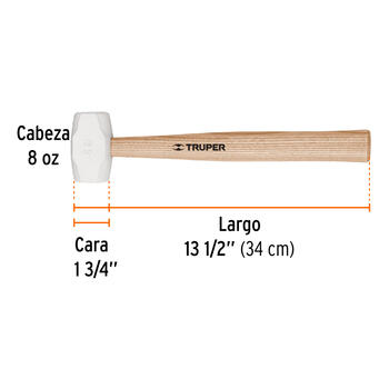 Gumijas āmurs 230g 16930 TRUPER (MH-8)