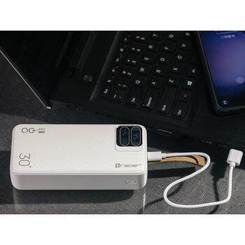 Tracer Power Bank TRABAT47506, 30000 мАч, 65 Вт, 1 x USB-C, 2 x USB-A, PD/QC 3.0, быстрая зарядка (TRABAT47506)