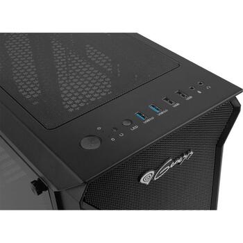 Genesis Datora korpuss IRID 505 ARGB NPC-1518, Mid Tower ATX, 4x120mm ARGB ventilatori, 7x2.5 collu, 2x3.5 collu, USB 3.0, USB 2.0 (NPC-1518)
