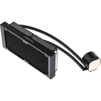 Gamemax procesora šķidruma dzesētājs ICEBURG 240 DIGITAL BK, 58.8 cfm, TDP līdz 245W, 800-1800 rpm, 4-pin PWM, 36.9 dBA (ICEBURG 240 DIGITAL BK)