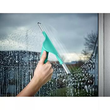 Leifheit Window Slider XL 1051426, набор для мытья окон, телескопическая ручка 145-415см, салфетка из микрофибры, 40см (1051426)