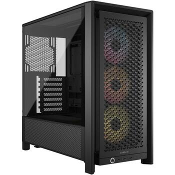 Corsair корпус для ПК FRAME 4000D RS ARGB CC-9011296-WW, Mid-Tower, черный, ATX, 3x120мм ARGB вентилятора, закаленное стекло (CC-9011296-WW)