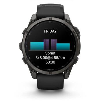 Garmin смарт-часы Fenix 9 010-04762-11, 47мм, AMOLED, 454x454px, 64ГБ, 16 дней, 10ATM, титан, сапфир, GPS, Bluetooth, Wi-Fi (010-04762-11)