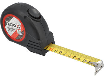 Yato Mērlente YT-7112, 8m, 25mm, tērauds, ABS un gumija, II klase, magnētisks āķis, slēdzis, metriskā skala (YT-7112)