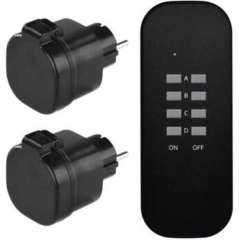 Emos Розетки с дистанционным управлением P0068, 1x2P+PE, IP44, 3000W, до 30м, до 4 розеток, защита от детей (P0068)