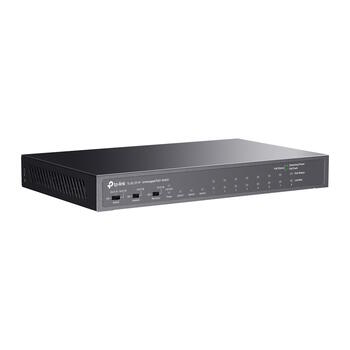 TP-Link TL-SL1311P tīkla pārslēdzējs unmanaged 8× 10/100 Mbps PoE+ switch 2× RJ45 1× SFP 65 W kopējais PoE budžets desktop/stenda korpuss Plug-and-Play Melns (TL-SL1311P)