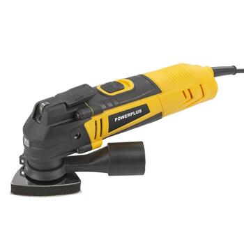 Powerplus POWXBOX011 oscilējošs multiinstruments griešanai slīpēšanai un skrāpēšanai 300W 20000-44000gāj./min 6 ātrumi 16 piederumi koferī (POWXBOX011)