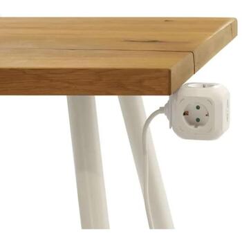 Emos Удлинитель P04219GU, 1,9м, 4x2P+PE, белый, PVC, 3680W, с USB, защита от детей (P04219GU)