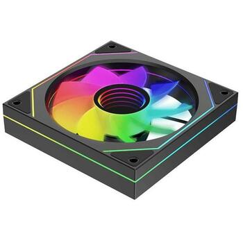 Xilence Datora korpuss ventilators XF078, 120mm, 500-1800RPM, 7-13.2V, melns, PWM, ARGB, 4 skrūves (XF078)