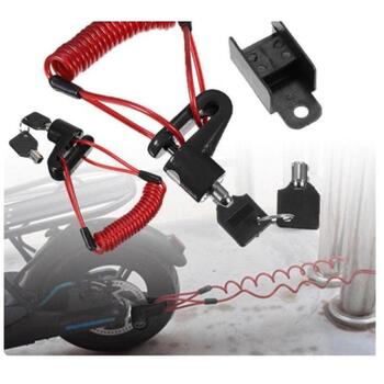 Blaupunkt Замок ACE400 LOCK, 9см, 6мм, 0.18кг, алюминиевый сплав + ABS пластик, черный + красный (ACE400 LOCK)