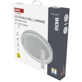 Emos LED Лампа REMI ZM5113, 45 W, 2700-6500 K, 2700 lm, IP20, круглая, пульт дистанционного управления, затемнение (ZM5113)
