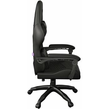 Genesis spēļu krēsls Shinai S4 NFF-2363, melns, ekrādāda, audums, neilons, regulējams augstums, regulējami roku balsti (NFF-2363)