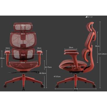 Onex Spēļu krēsls Ventra Premium ONEX-VENTRA-RD, 68x66x114-124 cm, sarkans, ergonomisks, 125 kg, 5 ritenīši, 60 mm, Multiblock (ONEX-VENTRA-RD)