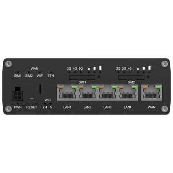 Teltonika Двухмодемный маршрутизатор RUTM56 RUTM56000000, 802.11ac, 10/100/1000 Mbit/s, 4 x RJ-45, Поддержка Mesh Да, MU-MiMO Да (RUTM56000000)