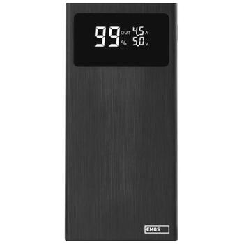 Emos Power Bank BetaQ 20 B0532B, 20000 мАч, 22,5 Вт, 2x USB-A, 1x USB-C, 1x micro USB, LED индикатор (B0532B)