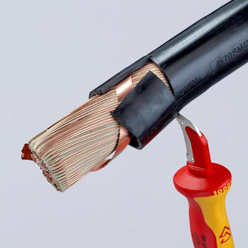 Нож для снятия изоляции проводов VDE, 1000В 9855 KNIPEX (98 55)