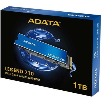 Adata SSD M.2 2280 ALEG-710-1TCS 1TB, Скорость чтения 2400 MB/s, Скорость записи 1800 MB/s, PCIe Gen3 x4, NVMe 1.4, 3D NAND, LDPC (ALEG-710-1TCS)