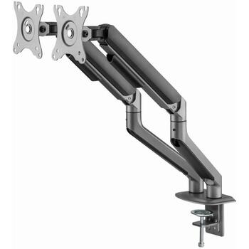 Gembird LCD monitors stiprinājuma roka MA-DA2-05, 17-32'', 2 monitori, 18 kg, VESA 100 x 100 mm, pelēka (MA-DA2-05)
